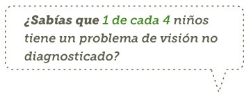 ¿Sabías que 1 de cada 4 niños tiene un problema de visión no diagnosticado?